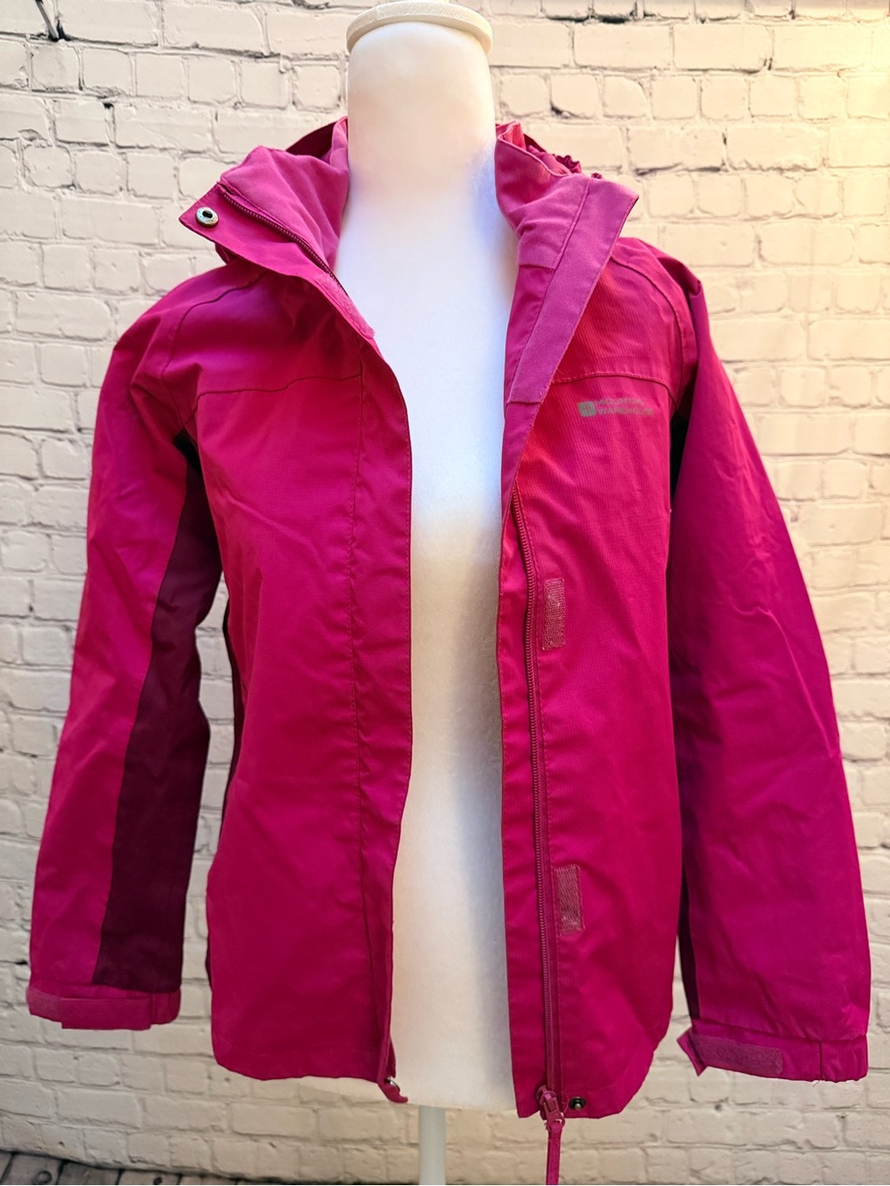 Kids Waterproof Fuchsia Pink Raincoat in with Hood